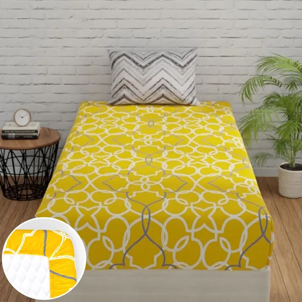 144_TC_Fitted_Single_Bedsheet_Cotton_with_1_Pillow_Cover_|_3ft_x_6.5ft
