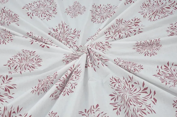 144_TC_Fitted_Single_Bedsheet_Cotton_with_1_Pillow_Cover_|_3ft_x_6.5ft_|_White_&_Mauve