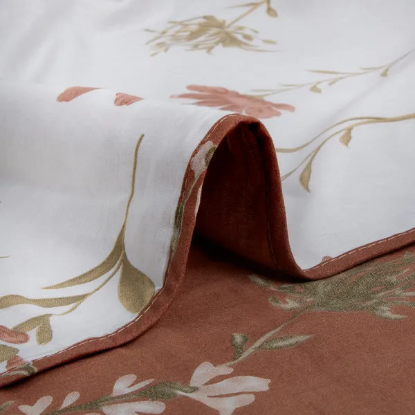 Cotton_Reversible_Single_Dohar,_Lightweight_AC_Blanket_for_All_Weather_Use_|_Floral_-_Rust_&_White