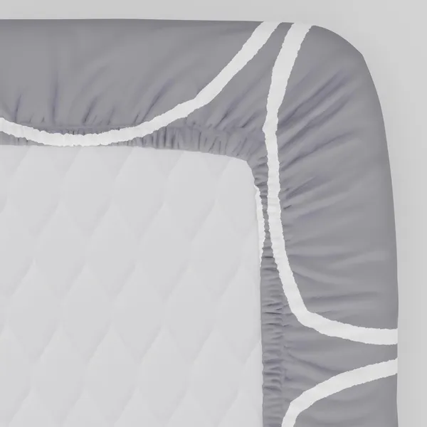 144_TC_Cotton_Fitted_Bedsheets_King_Size_With_2_Pillow_Covers_|_6Ft_X_6.5Ft,_Grey_&_Yellow