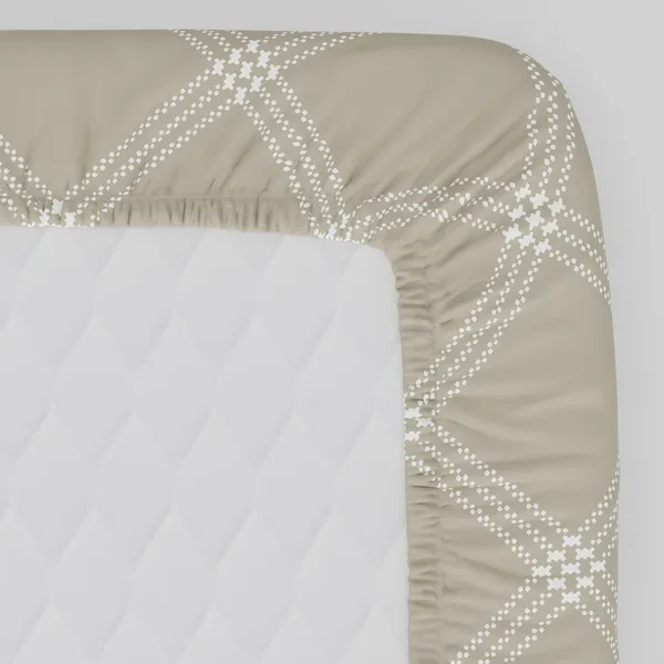 210_TC_Cotton_Elastic_Fitted_Bedsheets_King_Size_with_2_Pillow_Covers_|_72x78_inches_|_Brandon_Beige_&_Yellow