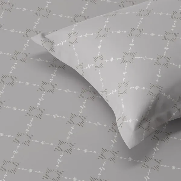 210_TC_Cotton_Bedsheet_King_Size_Bed_with_2_Pillow_Covers_|_108x108_inches_|_Space_Shift_|_Grey