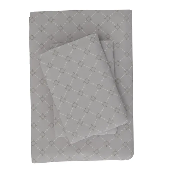 210_TC_Cotton_Bedsheet_King_Size_Bed_with_2_Pillow_Covers_|_108x108_inches_|_Space_Shift_|_Grey
