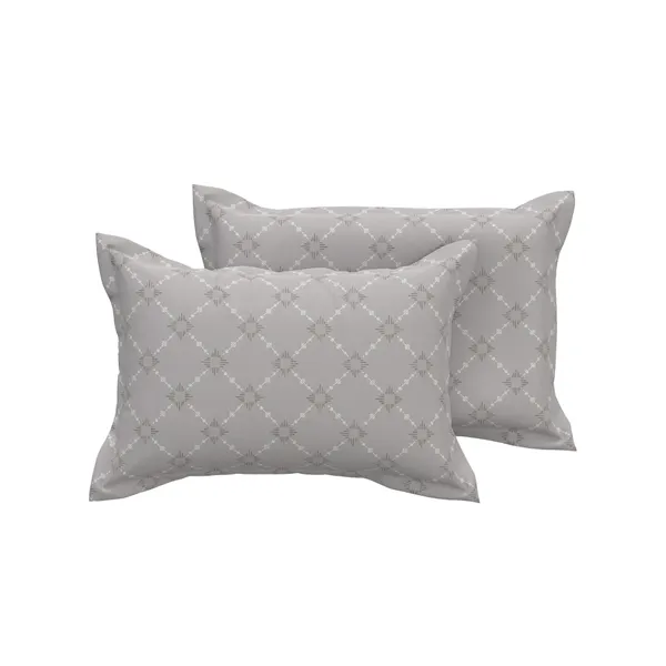 210_TC_Cotton_Bedsheet_King_Size_Bed_with_2_Pillow_Covers_|_108x108_inches_|_Space_Shift_|_Grey