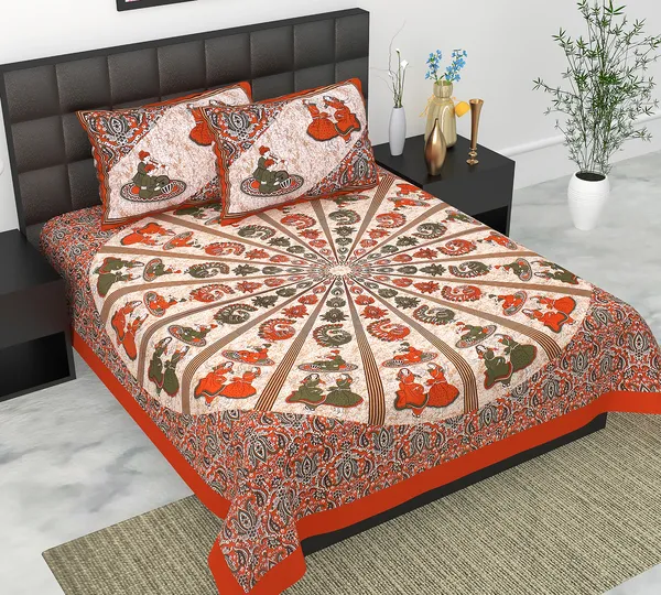 Cotton_Double_Jaipuri_Prints_Flat_Bedsheet__With_2_Pillow_Cover