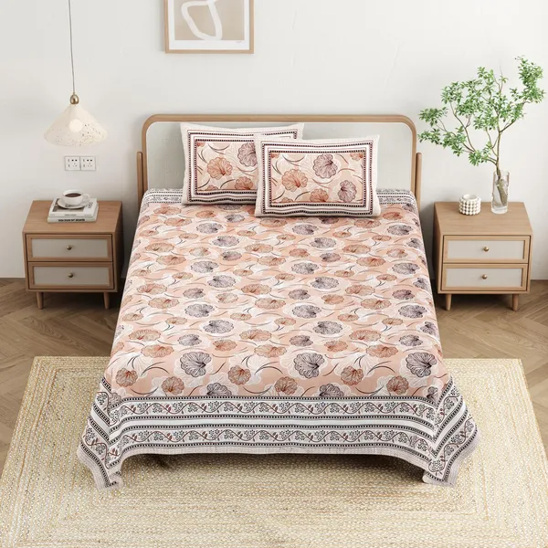 Cotton_Jaipuri_Diwan_Size__Bedsheet_With_2_Zipper_Pillow_Cover_(Size_70*100)