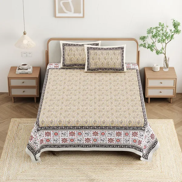 Cotton_Jaipuri_Diwan_Size__Bedsheet_With_2_Zipper_Pillow_Cover_(Size_70*100)