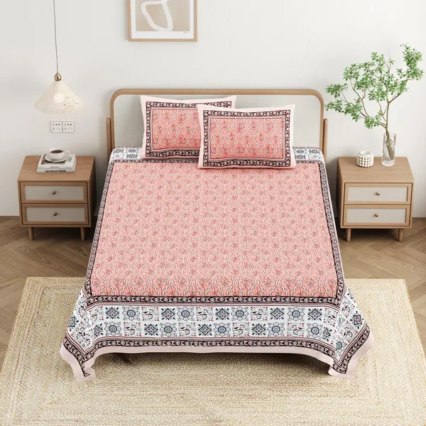 Cotton_Jaipuri_Diwan_Size__Bedsheet_With_2_Zipper_Pillow_Cover_(Size_70*100)