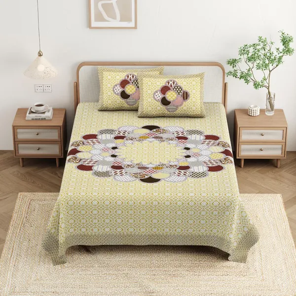 Cotton_Jaipuri_Diwan_Size__Bedsheet_With_2_Zipper_Pillow_Cover_(Size_70*100)