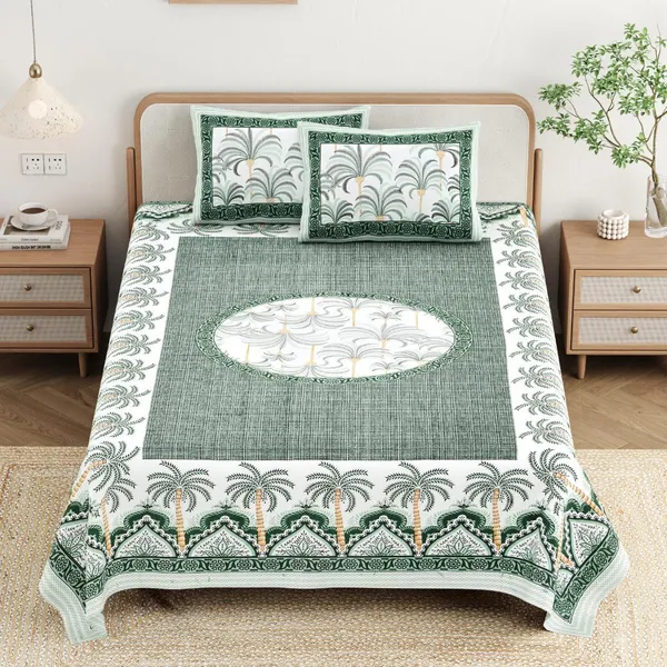 Cotton_Jaipuri_Diwan_Size__Bedsheet_With_2_Zipper_Pillow_Cover_(Size_70*100)