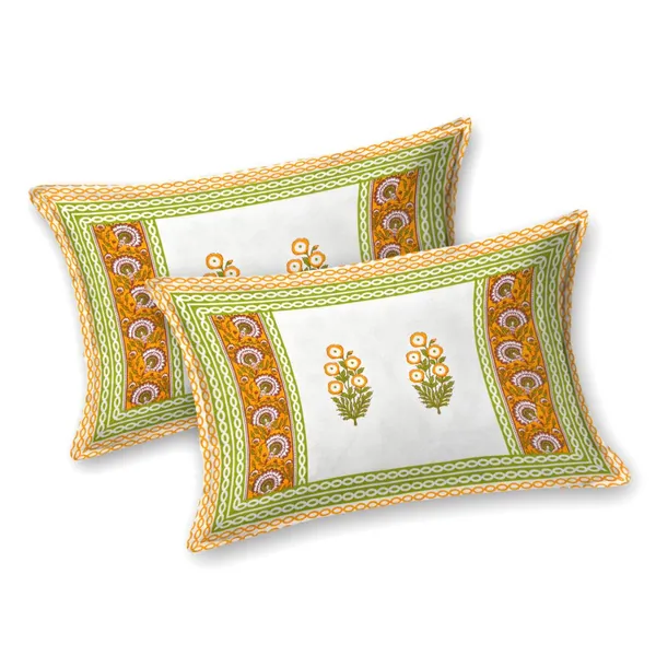 Cotton_Jaipuri_Diwan_Size__Bedsheet_With_2_Zipper_Pillow_Cover_(Size_70*100)