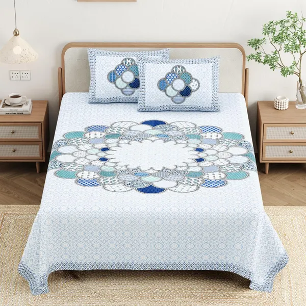 Cotton_Jaipuri_Diwan_Size__Bedsheet_With_2_Zipper_Pillow_Cover_(Size_70*100)