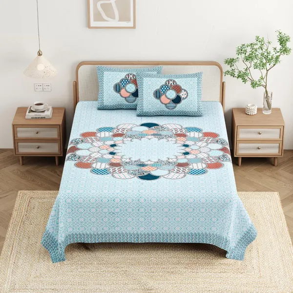 Cotton_Jaipuri_Diwan_Size__Bedsheet_With_2_Zipper_Pillow_Cover_(Size_70*100)