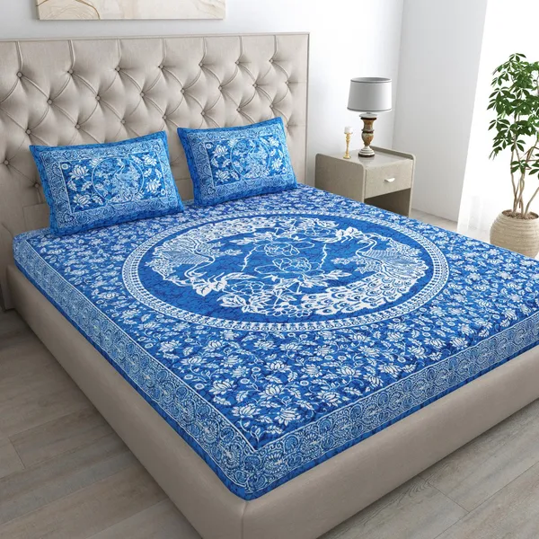 Rajasthani_Jaipuri_Traditional_Double_Bed_Bedsheet_with_2_Pillow_Covers_-_(_Red)