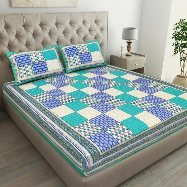 Rajasthani_Jaipuri_Traditional_Double_Bed_Bedsheet_with_2_Pillow_Covers_-_(_Red)