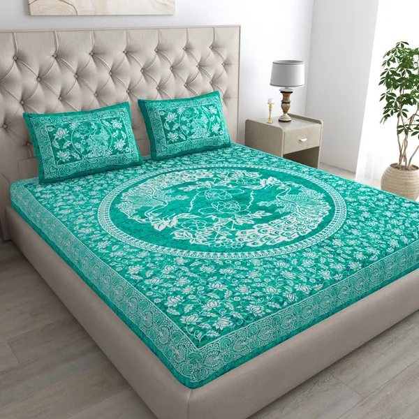 Rajasthani_Jaipuri_Traditional_Double_Bed_Bedsheet_with_2_Pillow_Covers_-_(_Red)