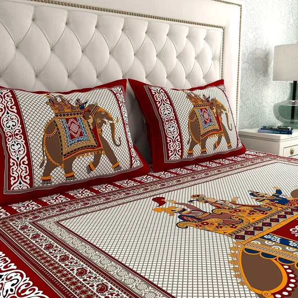 Rajasthani_Jaipuri_Traditional_Double_Bed_Bedsheet_with_2_Pillow_Covers_-_(_Red)