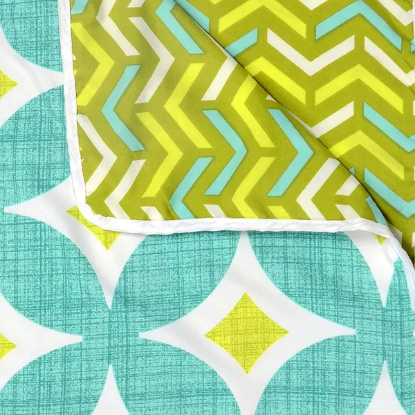 Microfiber_Reversible_Lightweight_Abstract_Baby_Blanket_For_Kids/Toddler_-_Green_and_Yellow_(GI1174)
