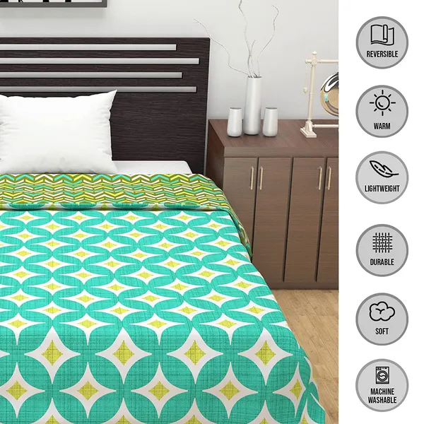 Microfiber_Reversible_Lightweight_Abstract_Baby_Blanket_For_Kids/Toddler_-_Green_and_Yellow_(GI1174)