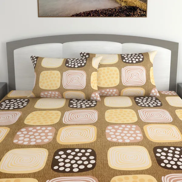 220_TC__100%_Cotton_Twill_Satin_Bedsheet_for_King_Bed_with_2_Pillow_Covers_for_Home-Hotels-Guest_House