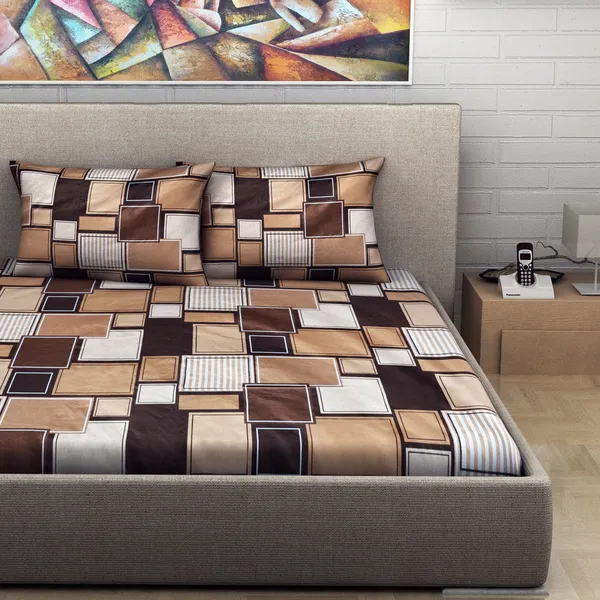 100%_Cotton_Twill_Satin_220_TC_Bedsheet_for_King_Bed_with_2_Pillow_Covers_for_Home-Hotels-Guest_House