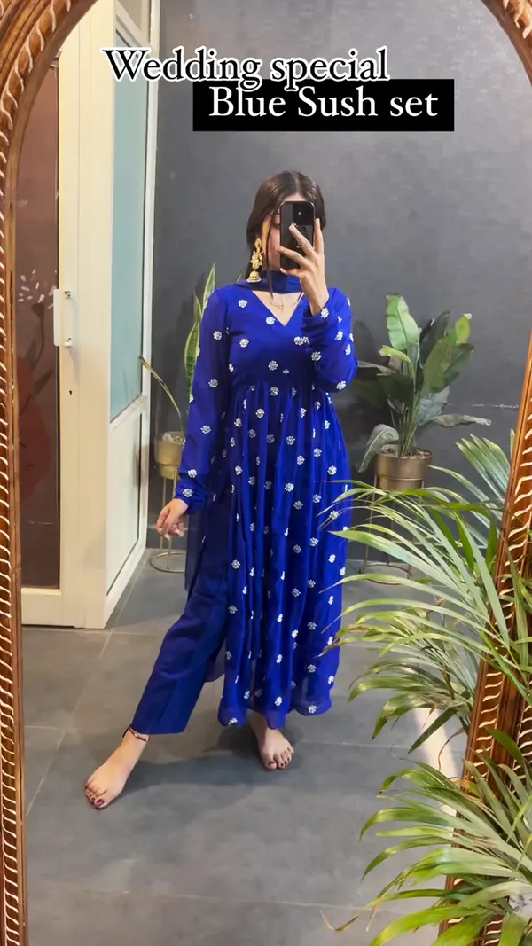 Blue_wedding_special_Embroidery_Work_Kurtas_Set