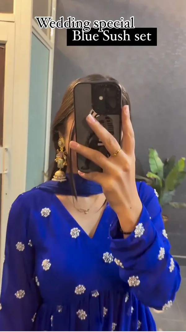 Blue_wedding_special_Embroidery_Work_Kurtas_Set