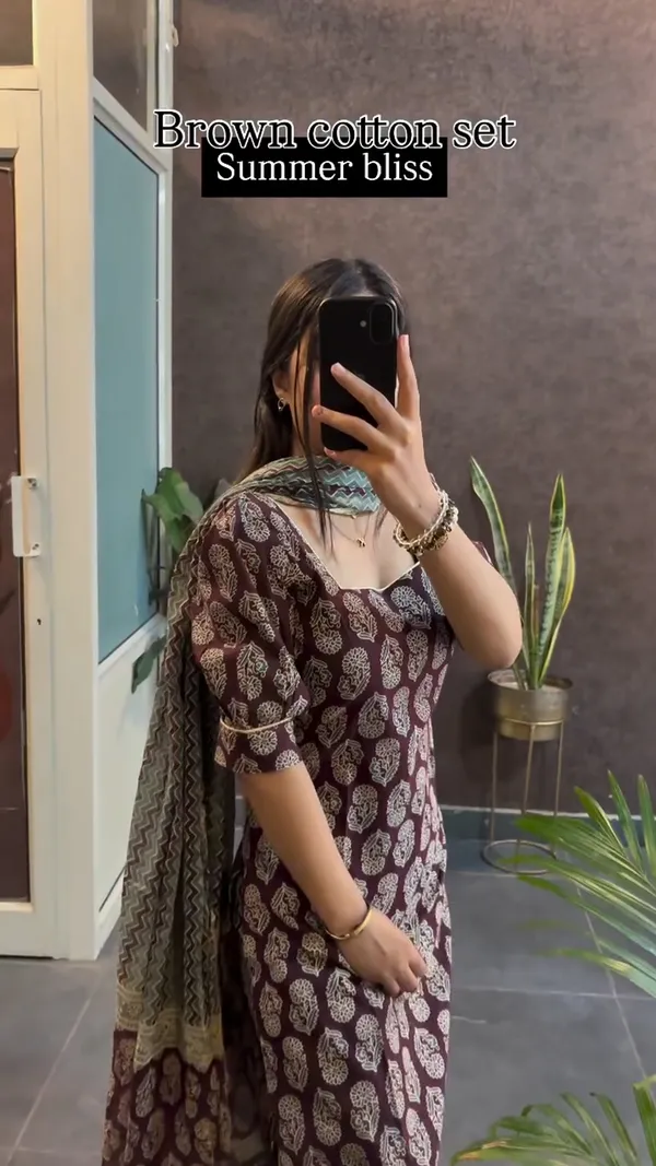 Brown_cotton_set_summer_friendly_suits_sets