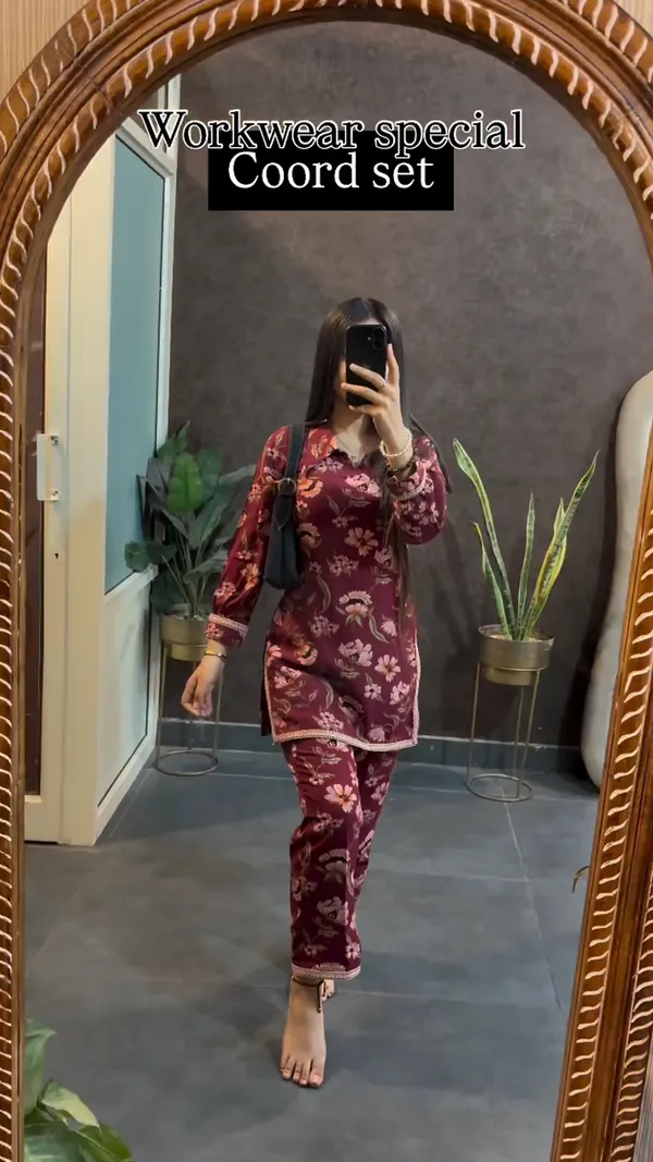 Elegant_Maroon_Cotton_Blend_Floral_Co-ord_Suit