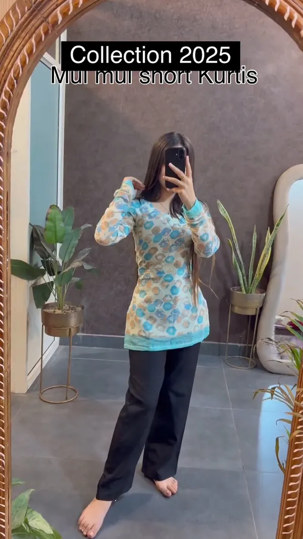 Mul_mul_short_Kurtis_summer_friendly_Kurtis