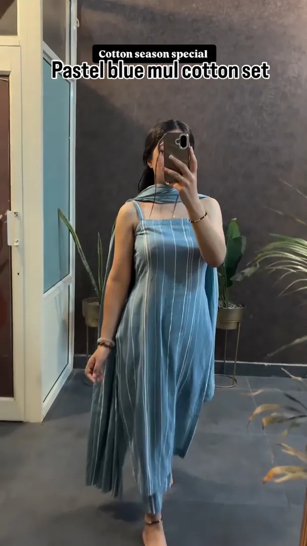 Pastel_Blue_Striped_Mul_Cotton_Kurta_Set