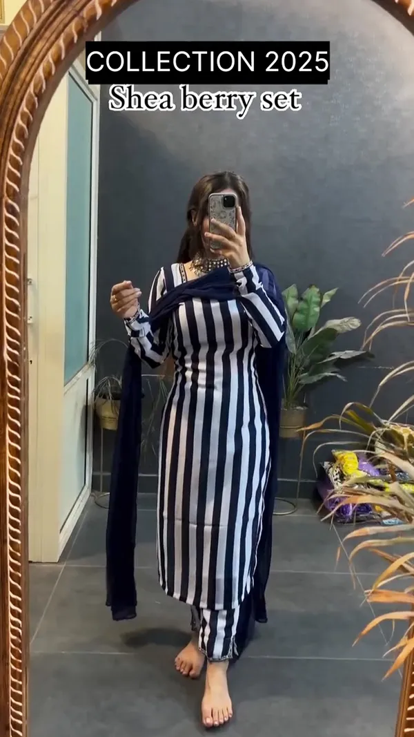 Blue_Straight_Full_Sleeves_Shea_Berry_Kurta_and_Pant_with_Dupatta