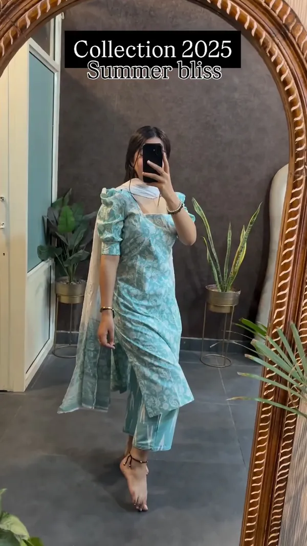 Trendy_cotton_Printed_Summer_Suit_With_Dupatta