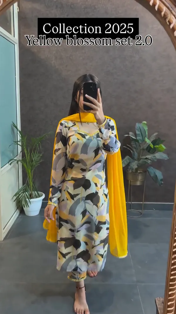 Yellow_Blossom_Printed_Kurta_Set_with_Dupatta