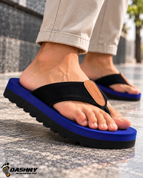DASHNY_Men's_Premium_BLUE_Platform_Flip_Flops_|_Soft_Cushioned_Thick_Sole_Slippers_|_Stylish_Lightweight_&_Comfortable_Casual_Daily_Wear_Footwear