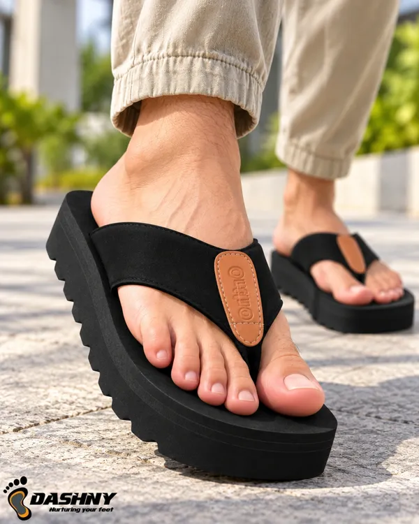 DASHNY_Men's_Premium_Black_Platform_Flip_Flops_|_Soft_Cushioned_Thick_Sole_Slippers_|_Stylish_Lightweight_&_Comfortable_Casual_Daily_Wear_Footwear