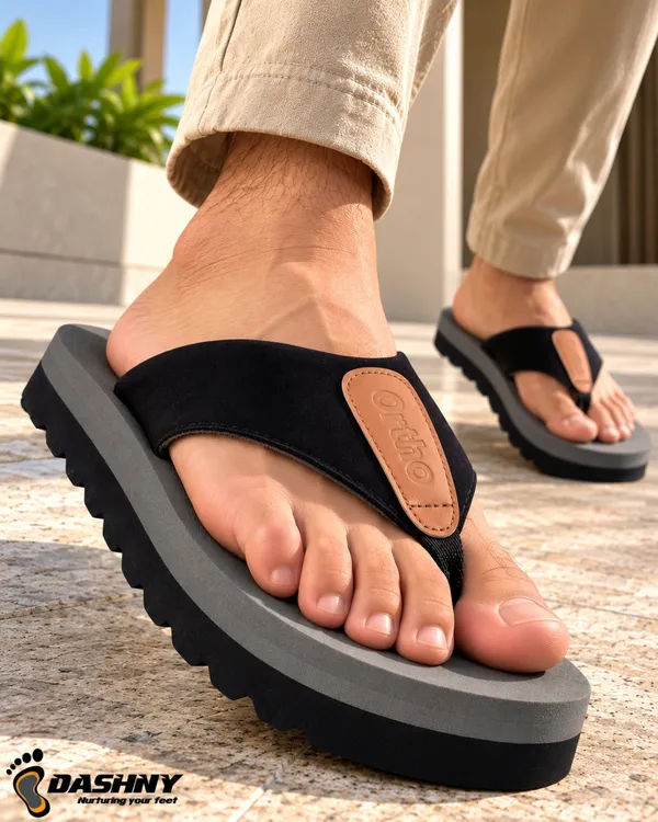 DASHNY_Men's_Premium_GREY_Platform_Flip_Flops_|_Soft_Cushioned_Thick_Sole_Slippers_|_Stylish_Lightweight_&_Comfortable_Casual_Daily_Wear_Footwear