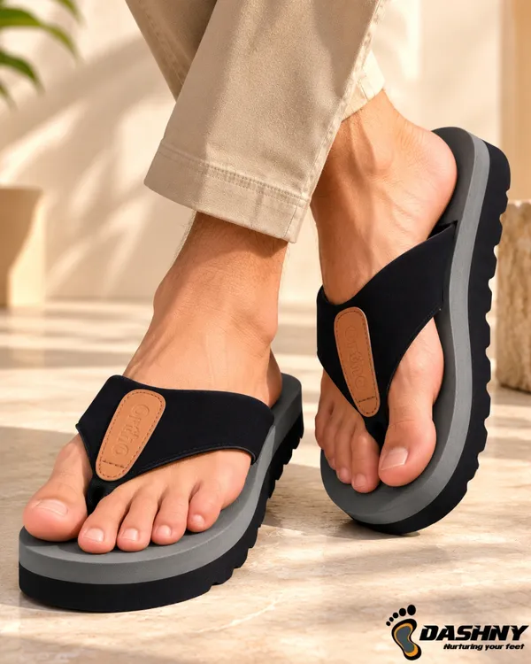 DASHNY_Men's_Premium_GREY_Platform_Flip_Flops_|_Soft_Cushioned_Thick_Sole_Slippers_|_Stylish_Lightweight_&_Comfortable_Casual_Daily_Wear_Footwear