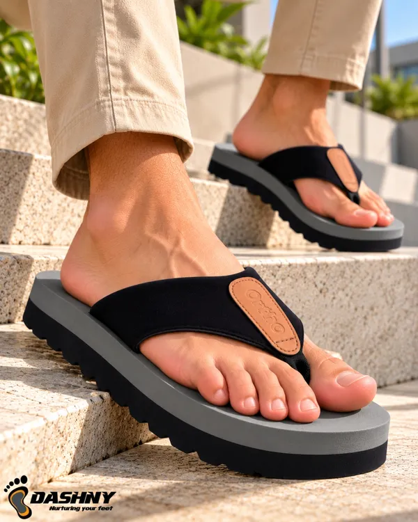 DASHNY_Men's_Premium_GREY_Platform_Flip_Flops_|_Soft_Cushioned_Thick_Sole_Slippers_|_Stylish_Lightweight_&_Comfortable_Casual_Daily_Wear_Footwear