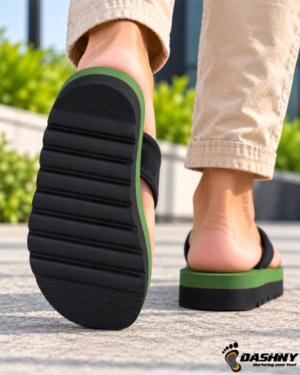 DASHNY_Men's_Premium_OLIVE_Platform_Flip_Flops_|_Soft_Cushioned_Thick_Sole_Slippers_|_Stylish_Lightweight_&_Comfortable_Casual_Daily_Wear_Footwear