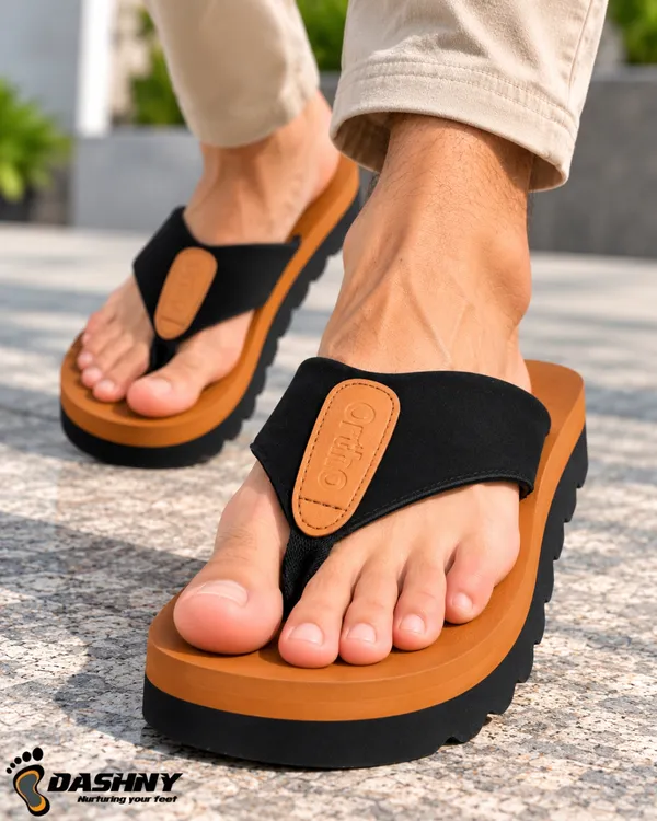 DASHNY_Men's_Premium_TAN_Platform_Flip_Flops_|_Soft_Cushioned_Thick_Sole_Slippers_|_Stylish_Lightweight_&_Comfortable_Casual_Daily_Wear_Footwear