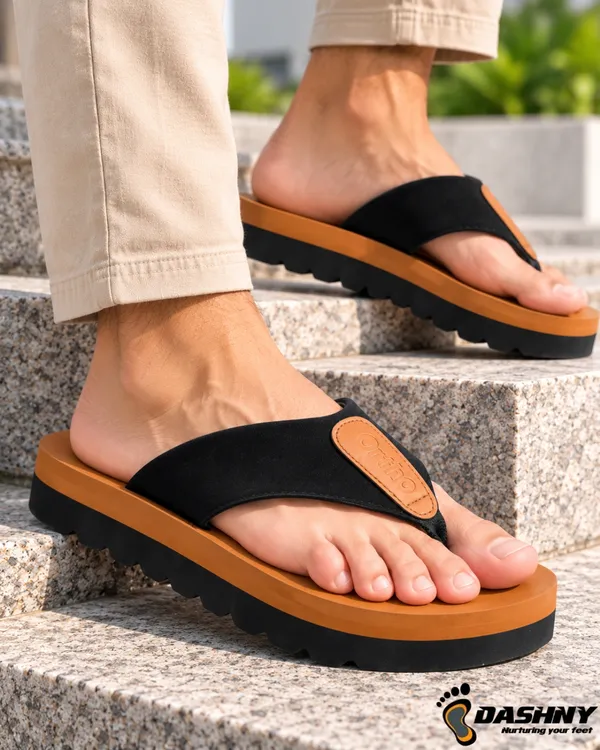 DASHNY_Men's_Premium_TAN_Platform_Flip_Flops_|_Soft_Cushioned_Thick_Sole_Slippers_|_Stylish_Lightweight_&_Comfortable_Casual_Daily_Wear_Footwear