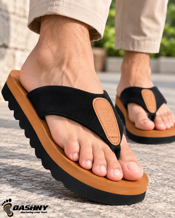 DASHNY_Men's_Premium_TAN_Platform_Flip_Flops_|_Soft_Cushioned_Thick_Sole_Slippers_|_Stylish_Lightweight_&_Comfortable_Casual_Daily_Wear_Footwear