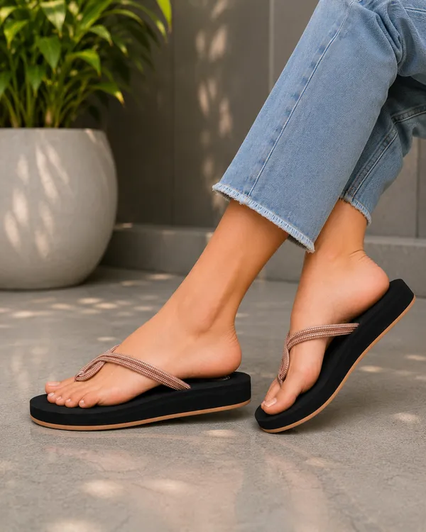 DASHNY_Women’s_Stylish_Soft_Cushion_Platform_Slippers_|_Lightweight_Anti-Skid_Flip_Flops_with_Firm_Arch_Support_&_Elegant_Strap_Design
