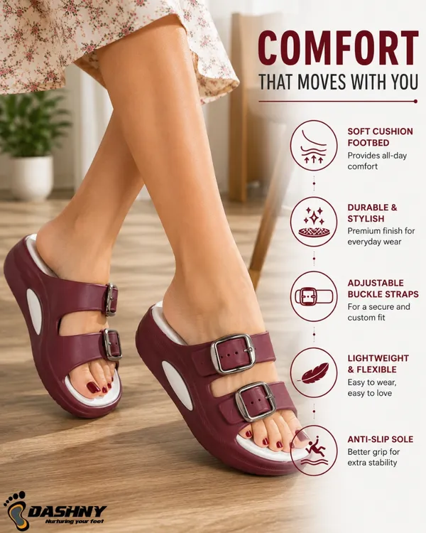 DASHNY_Women's_Orthopedic_Soft_Cushion_Double_Buckle_Comfort_Slippers_|_Adjustable_Straps_|_Lightweight_Anti-Slip_Platform_Sandals_|_Everyday_Comfort_Footwear