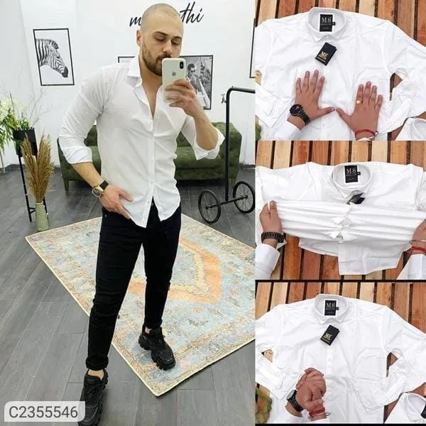 White_Lycra_Fabric_full_sleeve_shirt