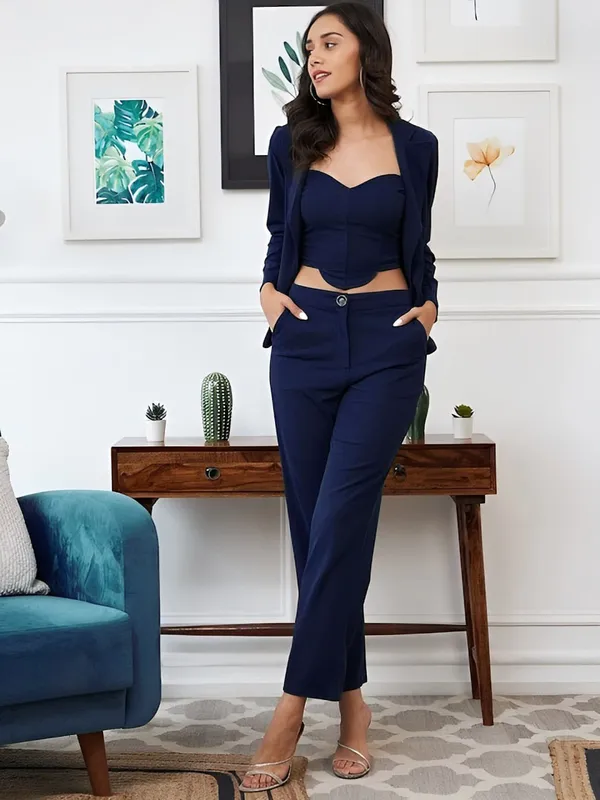Blue_Shirt_Collar_Top_&_Blazer_With_Trouser_-_Office_Wear