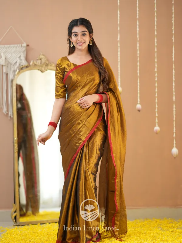 Gold_Handloom_Tissue_Saree_With_Designer_Blouse