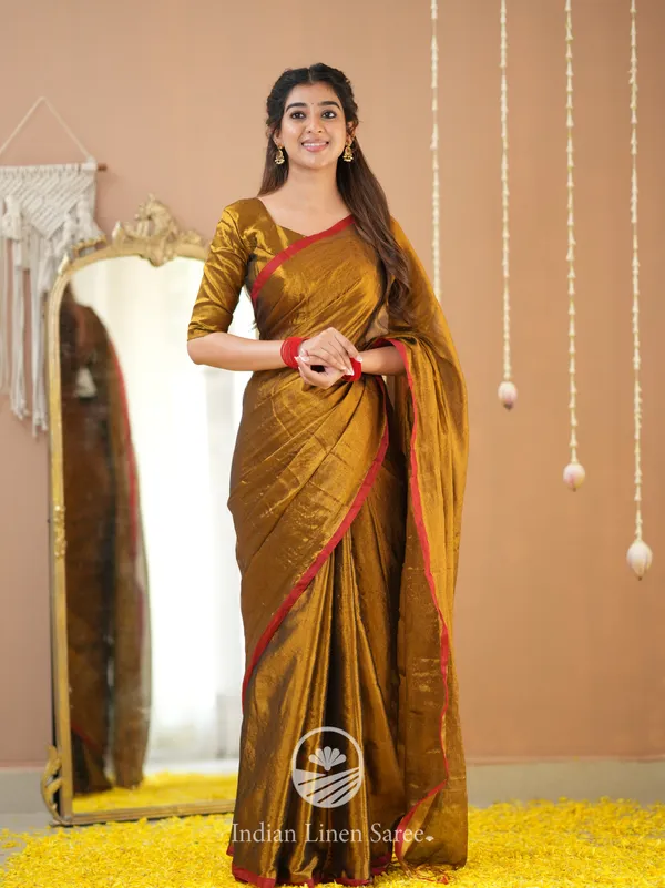 Gold_Handloom_Tissue_Saree_With_Designer_Blouse