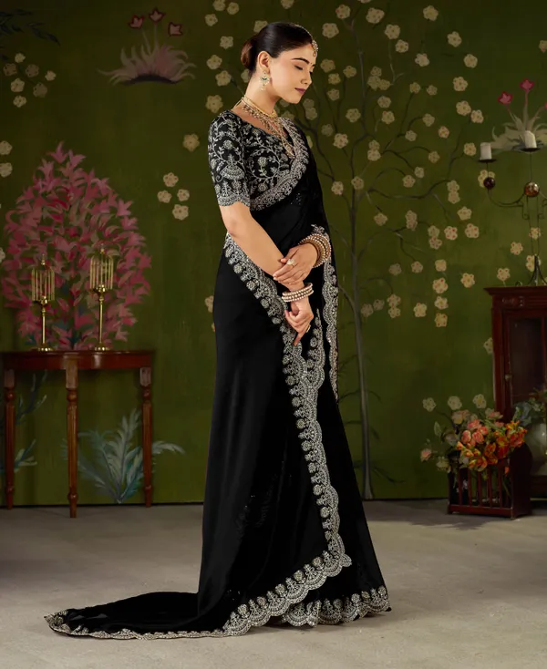 Black_Rangoli_Silk_Saree_with_Embroidered_Designer_Blouse_Piece
